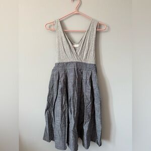 Monteau Two-Tone Gray Midi Dress